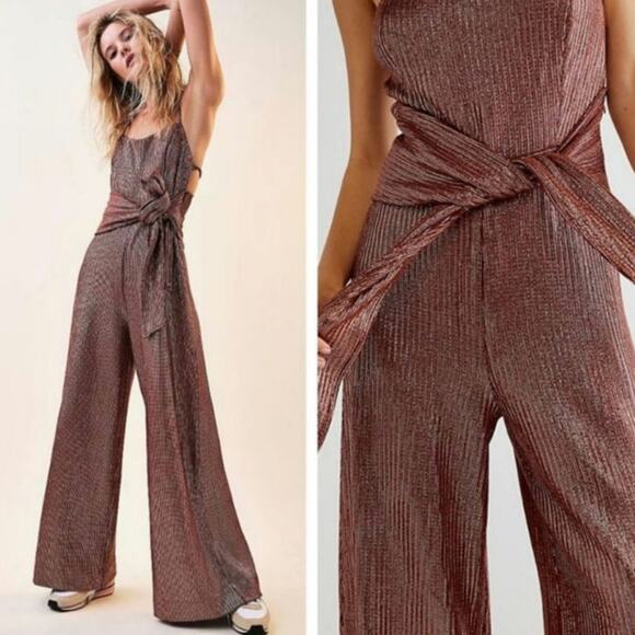 Free People Shimmer and Shine Jumpsuit - Picture 1 of 8